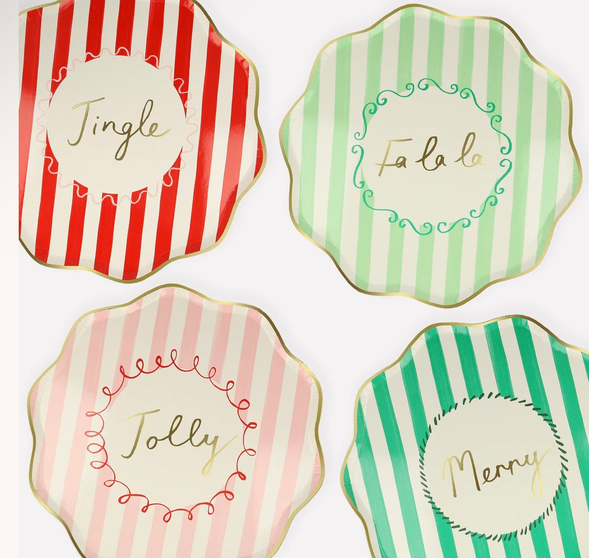 Meri Meri striped dinner plates