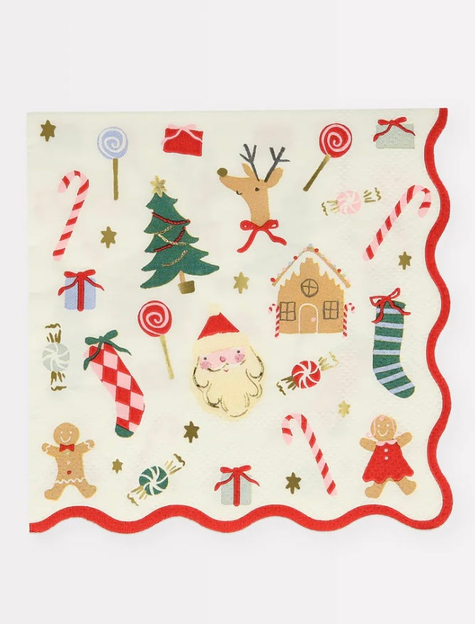 Meri Meri jolly Christmas small napkins