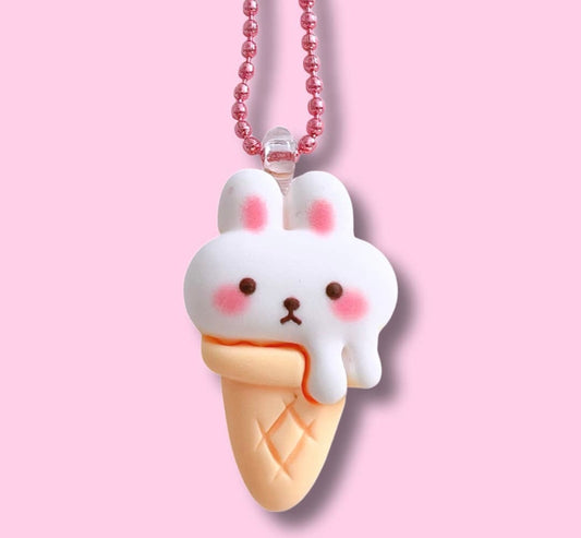 soft serve bunny necklace