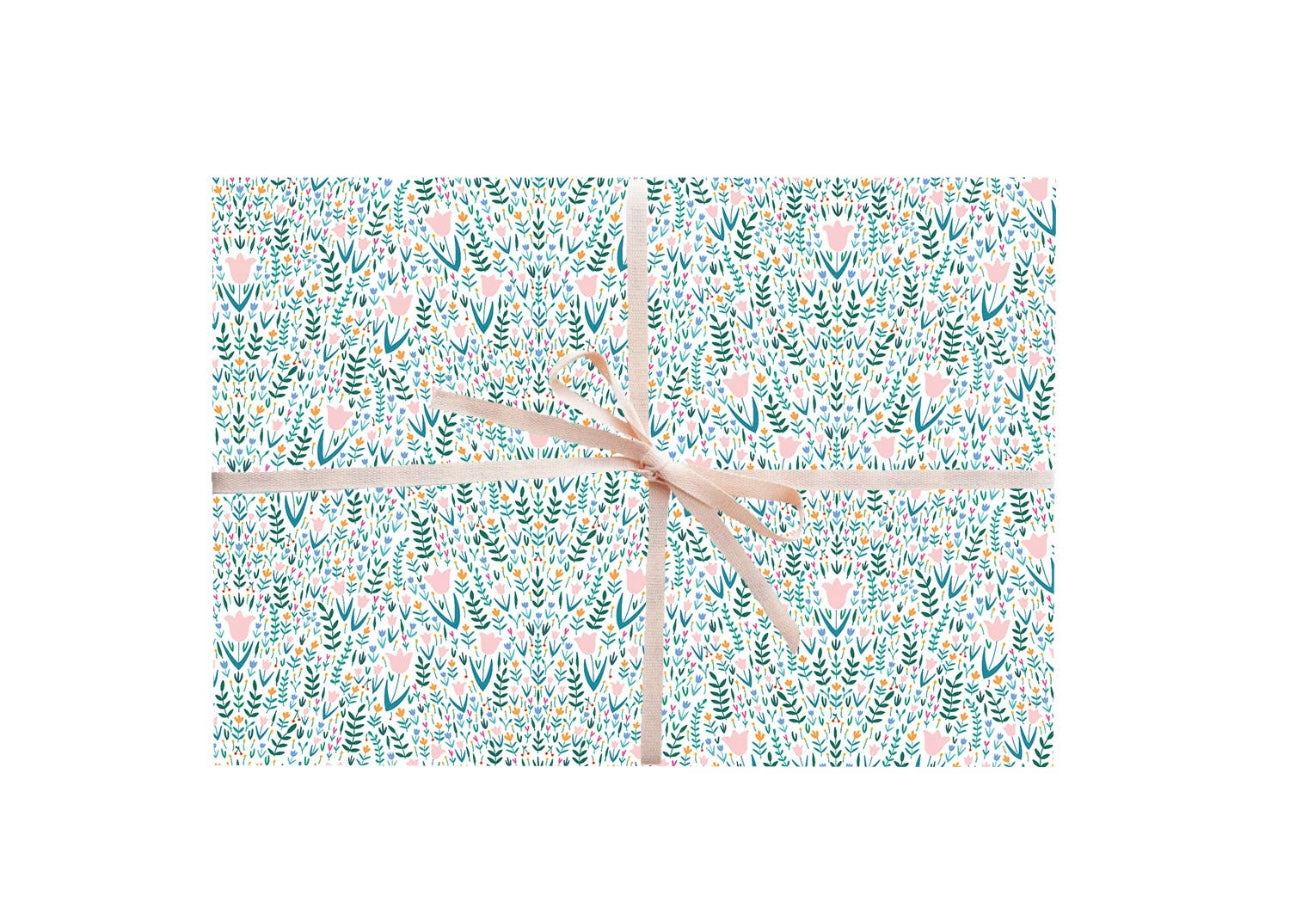 tulip garden gift wrap