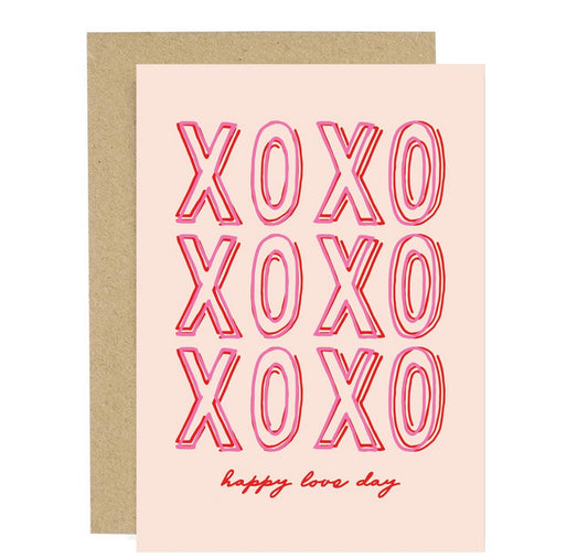 xoxo v-day card